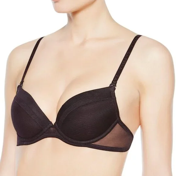 La Perla Daily Design Push Up Black Convertible Padded Bra